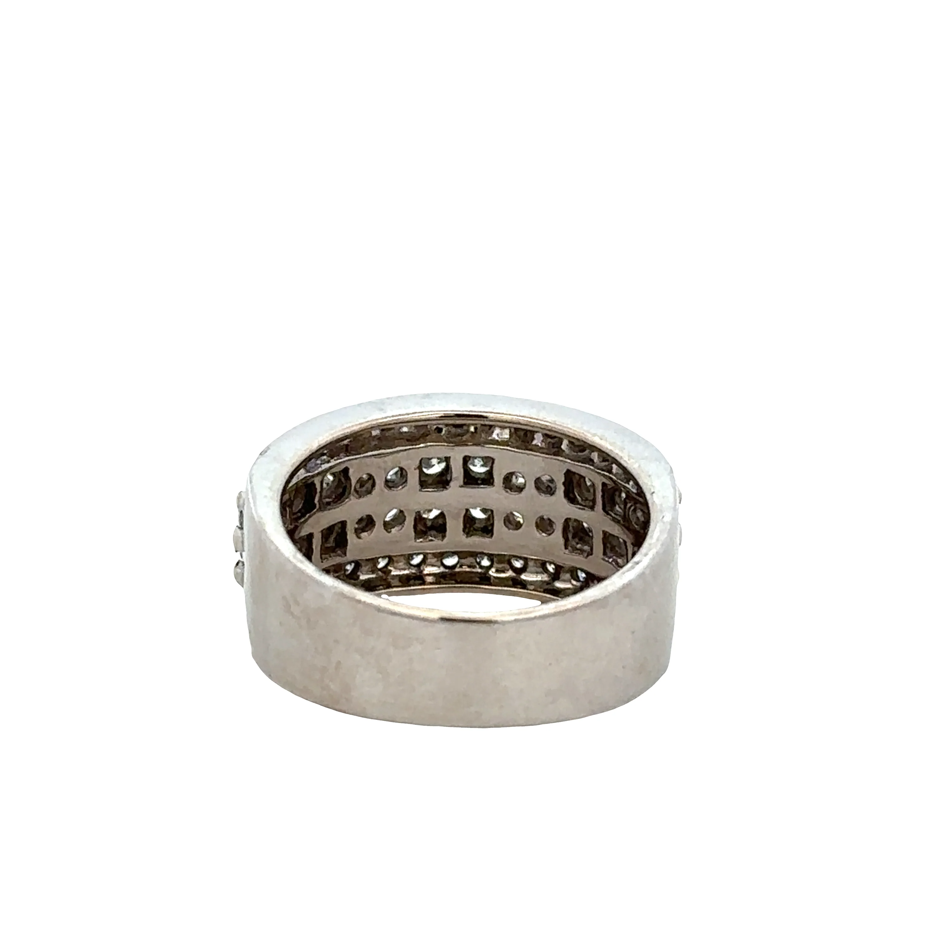 Estate LeVian 18k White Gold Diamond Band Ring – Size 6.75 - Image 3