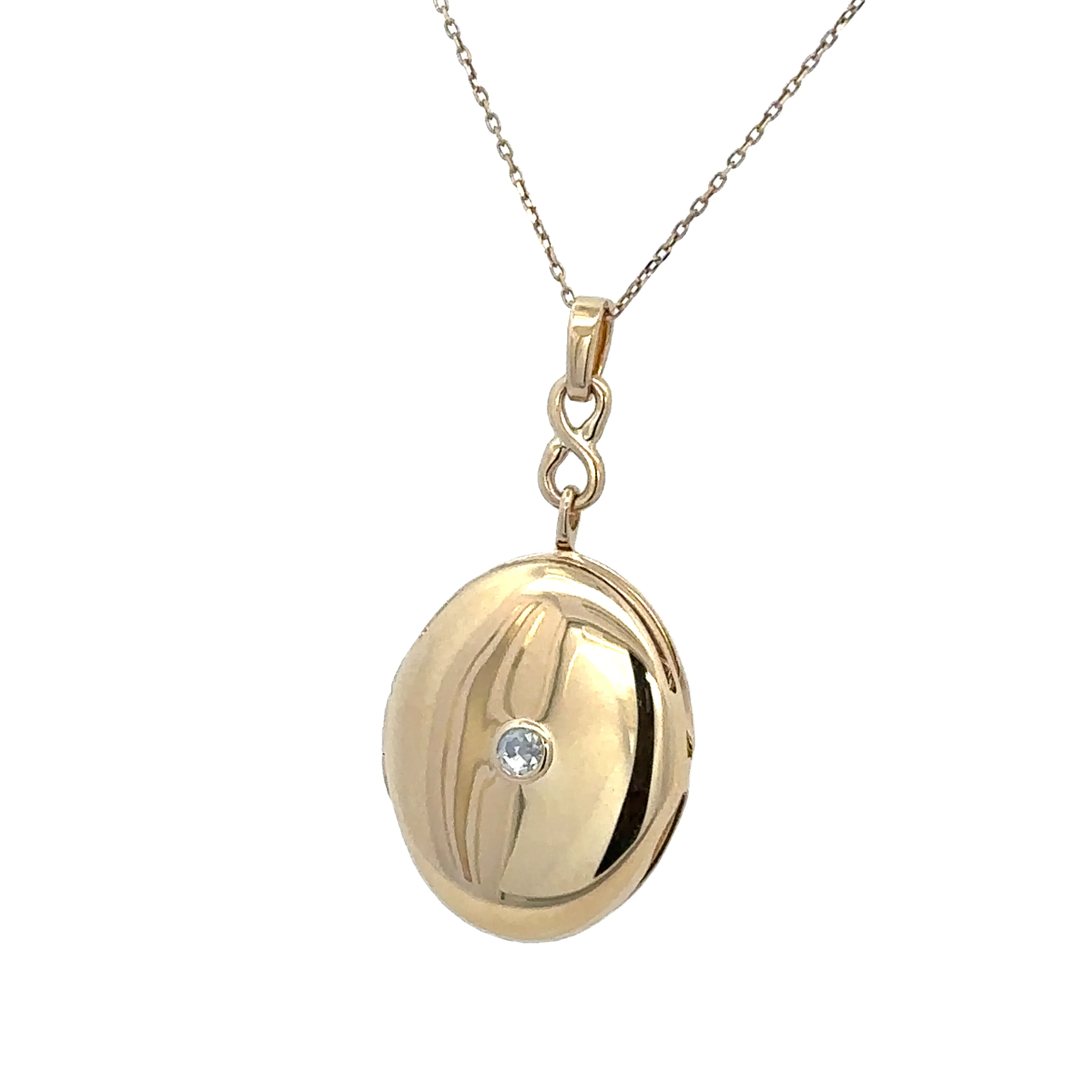 Estate Monica Rich Kosann Rose Cut Diamond Oval Locket in 18k Yellow Gold
