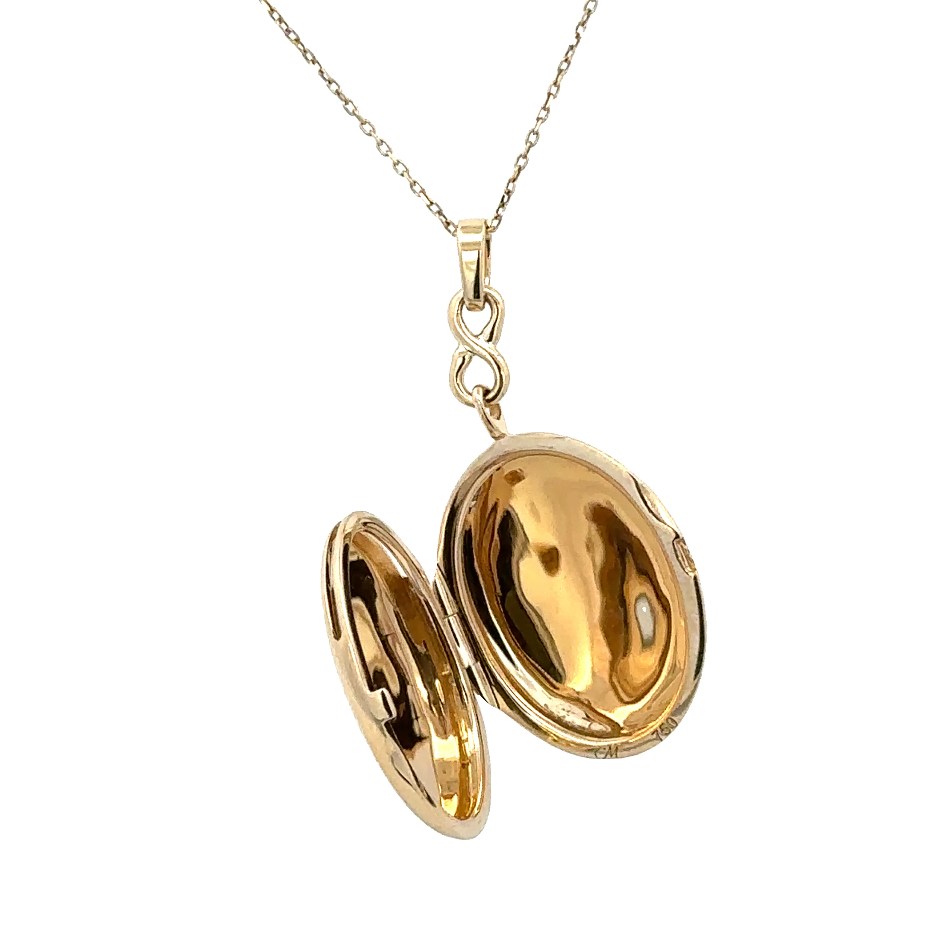 Estate Monica Rich Kosann Rose Cut Diamond Oval Locket in 18k Yellow Gold - Image 3
