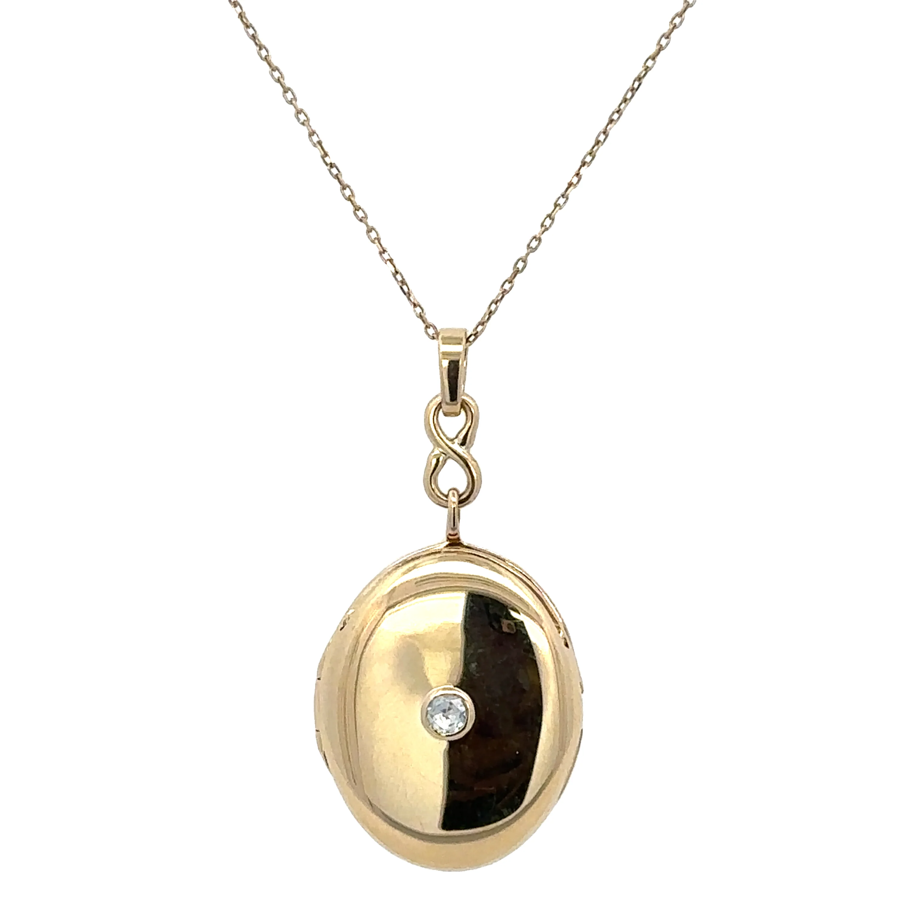 Estate Monica Rich Kosann Rose Cut Diamond Oval Locket in 18k Yellow Gold - Image 5