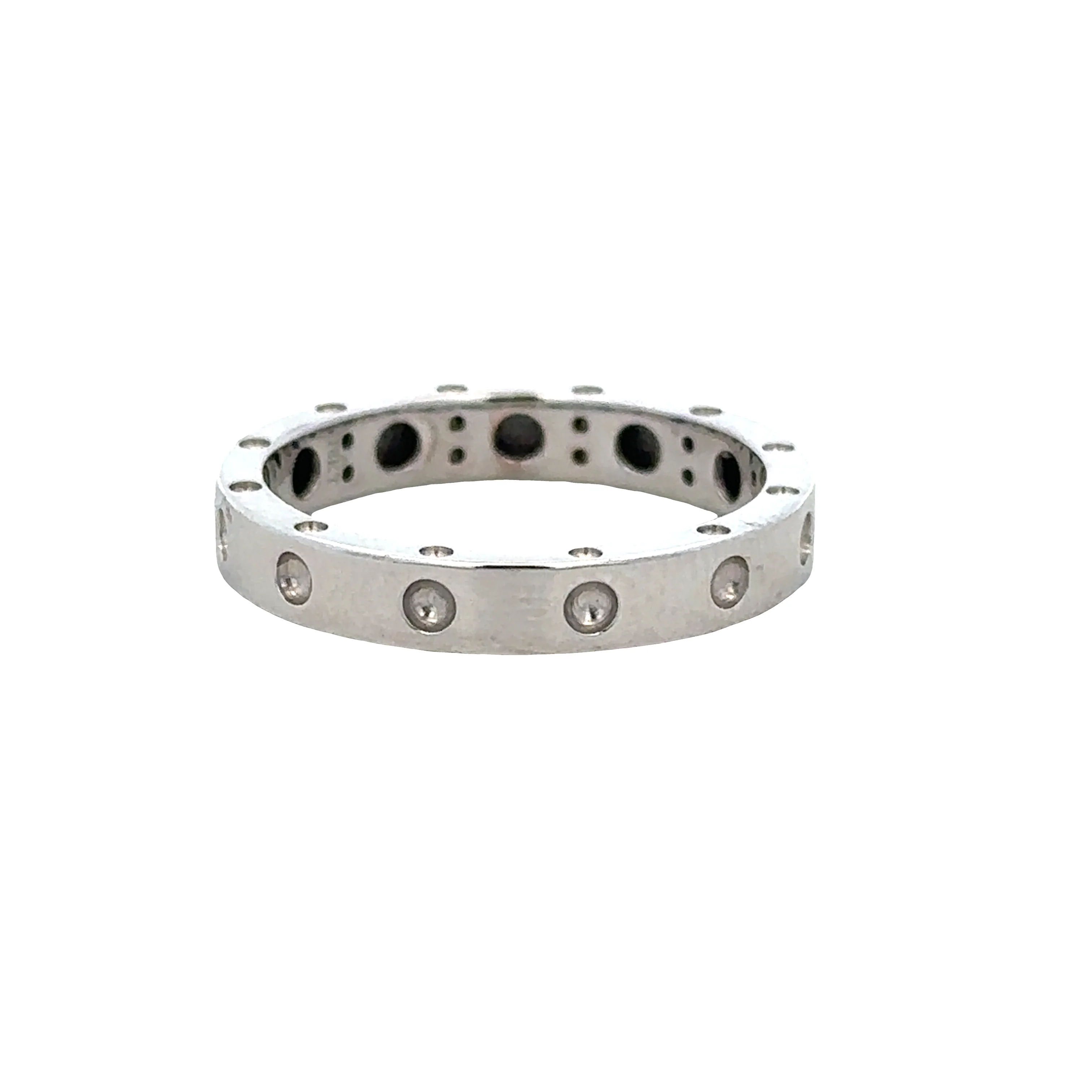 Estate Roberto Coin "Pois Moi" 18k White Gold Band – Size 6.5
