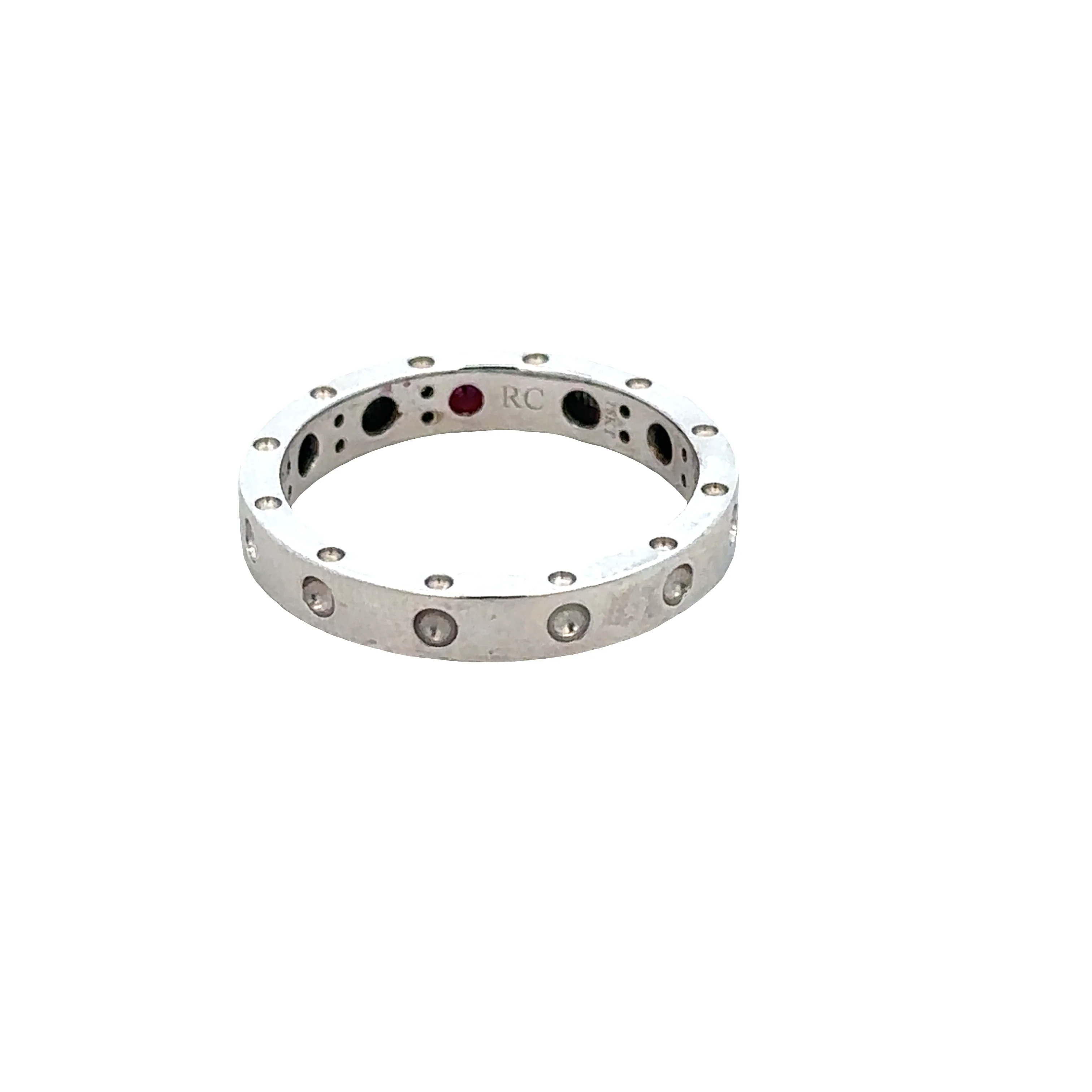 Estate Roberto Coin "Pois Moi" 18k White Gold Band – Size 6.5 - Image 2