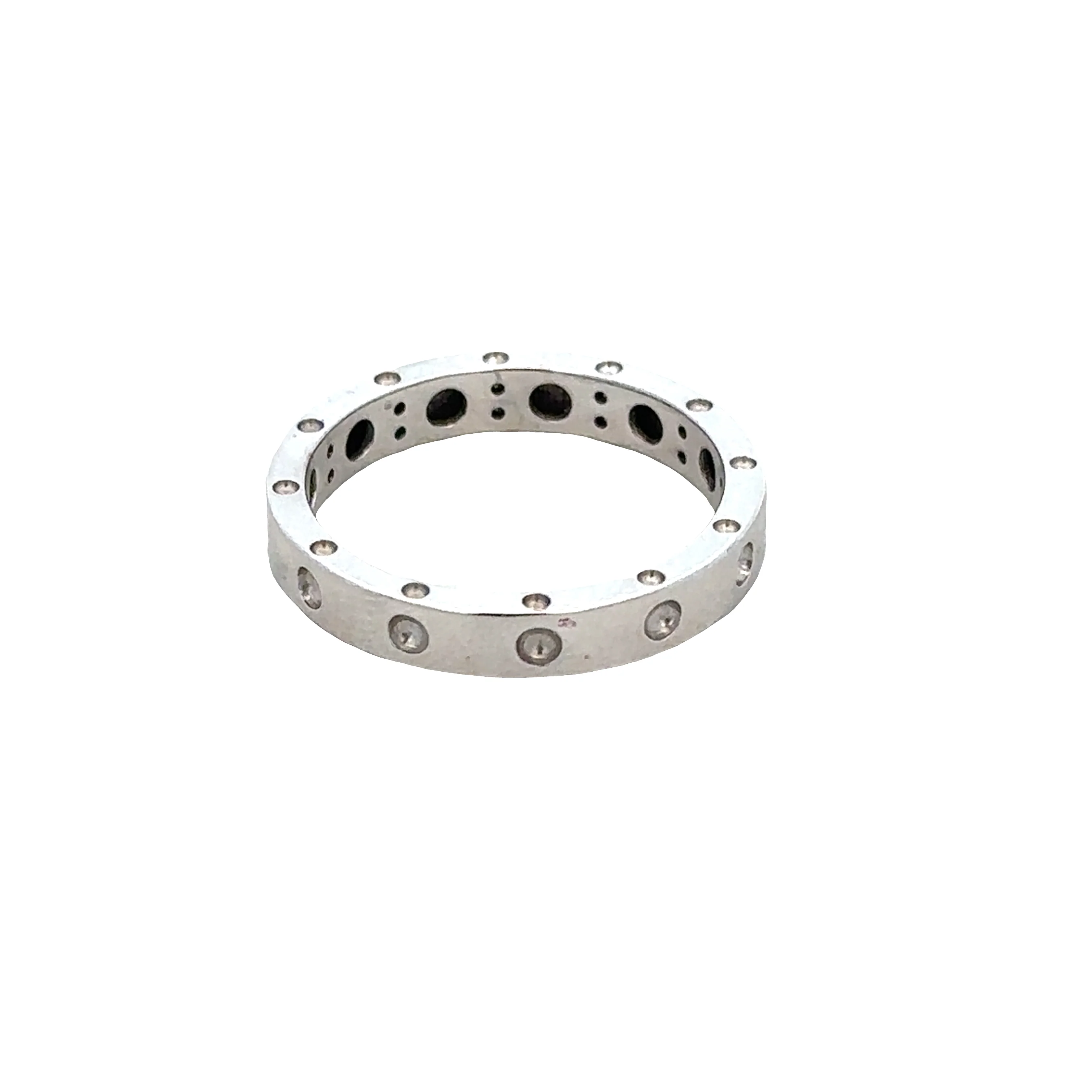 Estate Roberto Coin "Pois Moi" 18k White Gold Band – Size 6.5 - Image 3