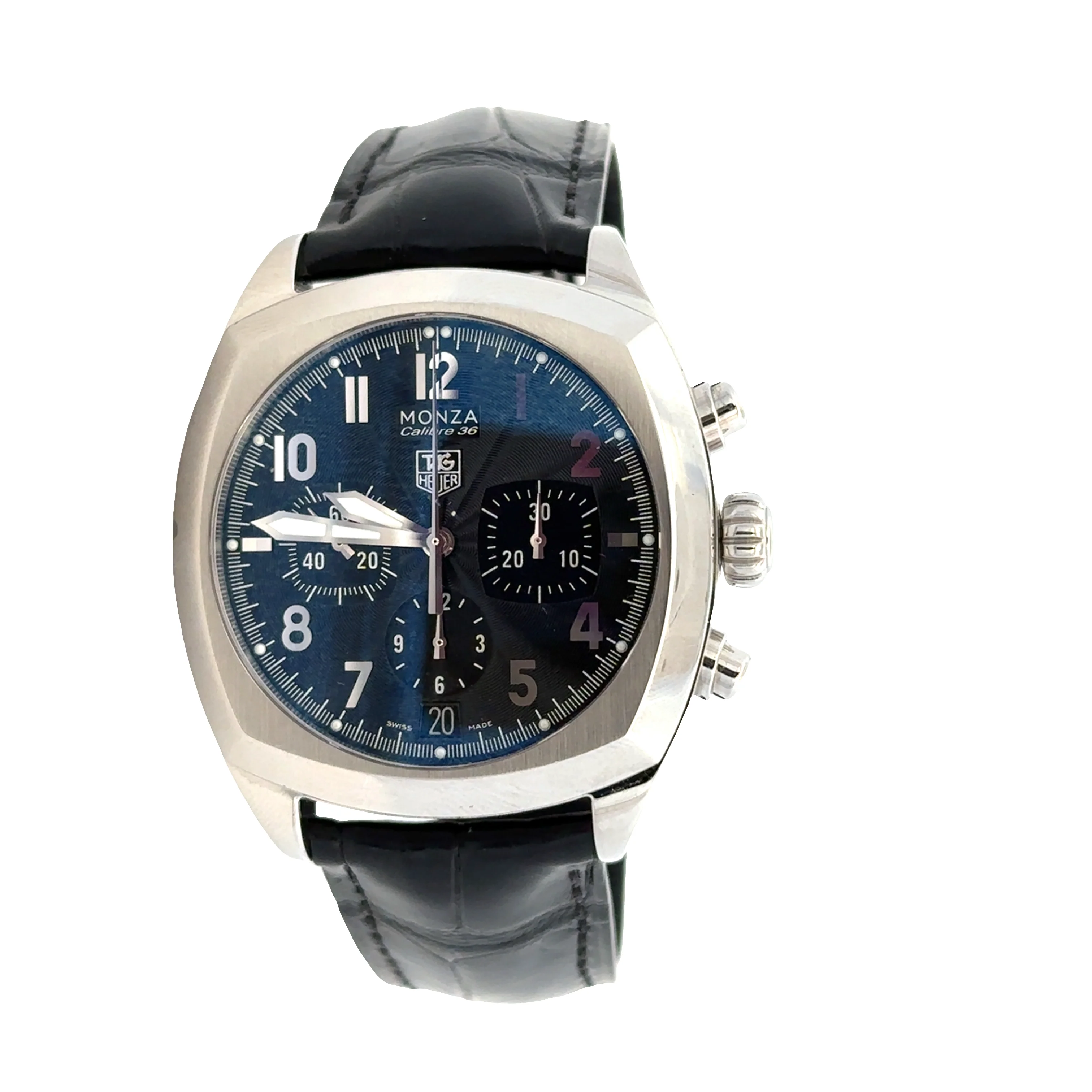 Estate Tag Heuer “Manza” Chronograph Wristwatch – Rare Zenith El Primero Movement, 38mm