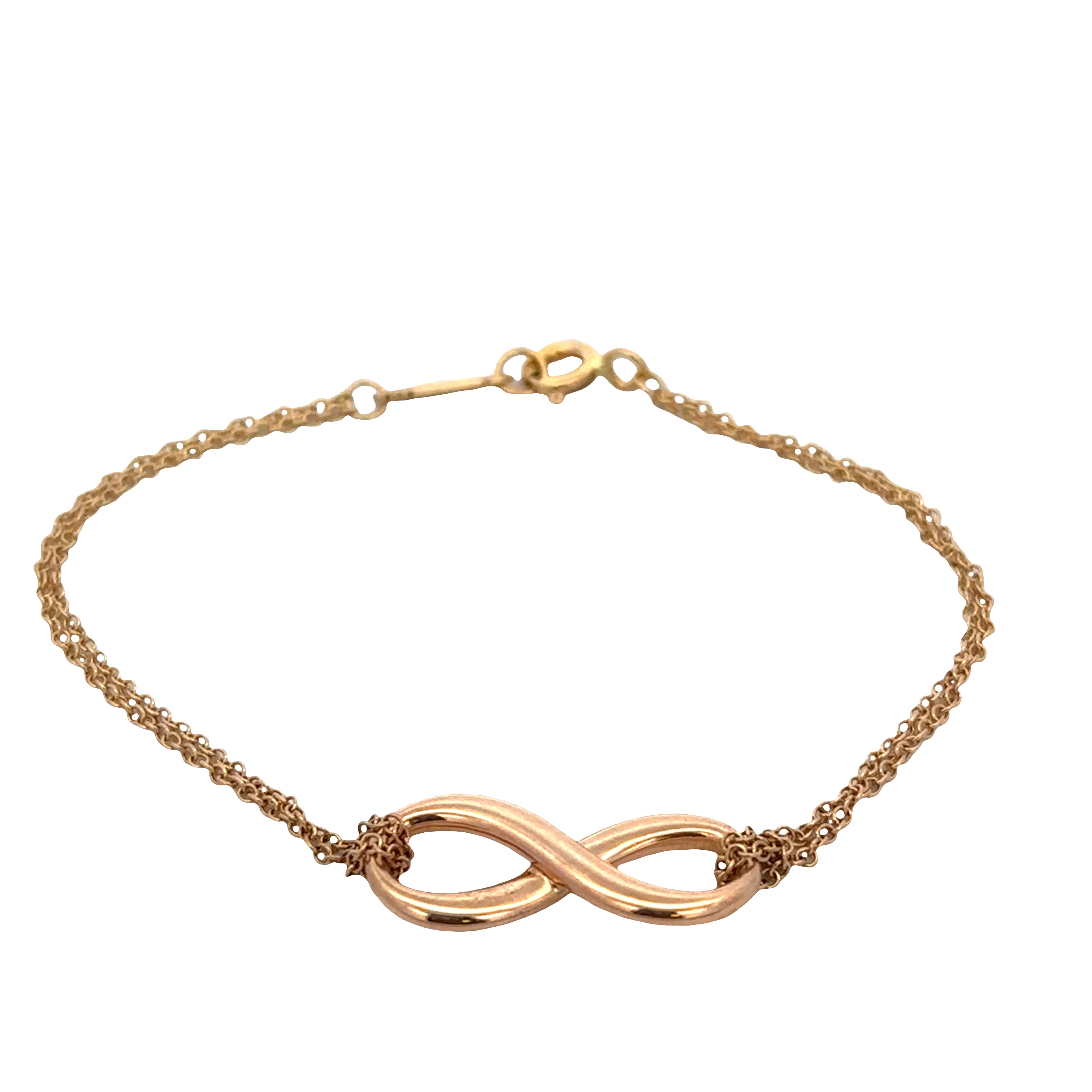 Estate Tiffany & Co. 18k Rose Gold Infinity Bracelet – 6"