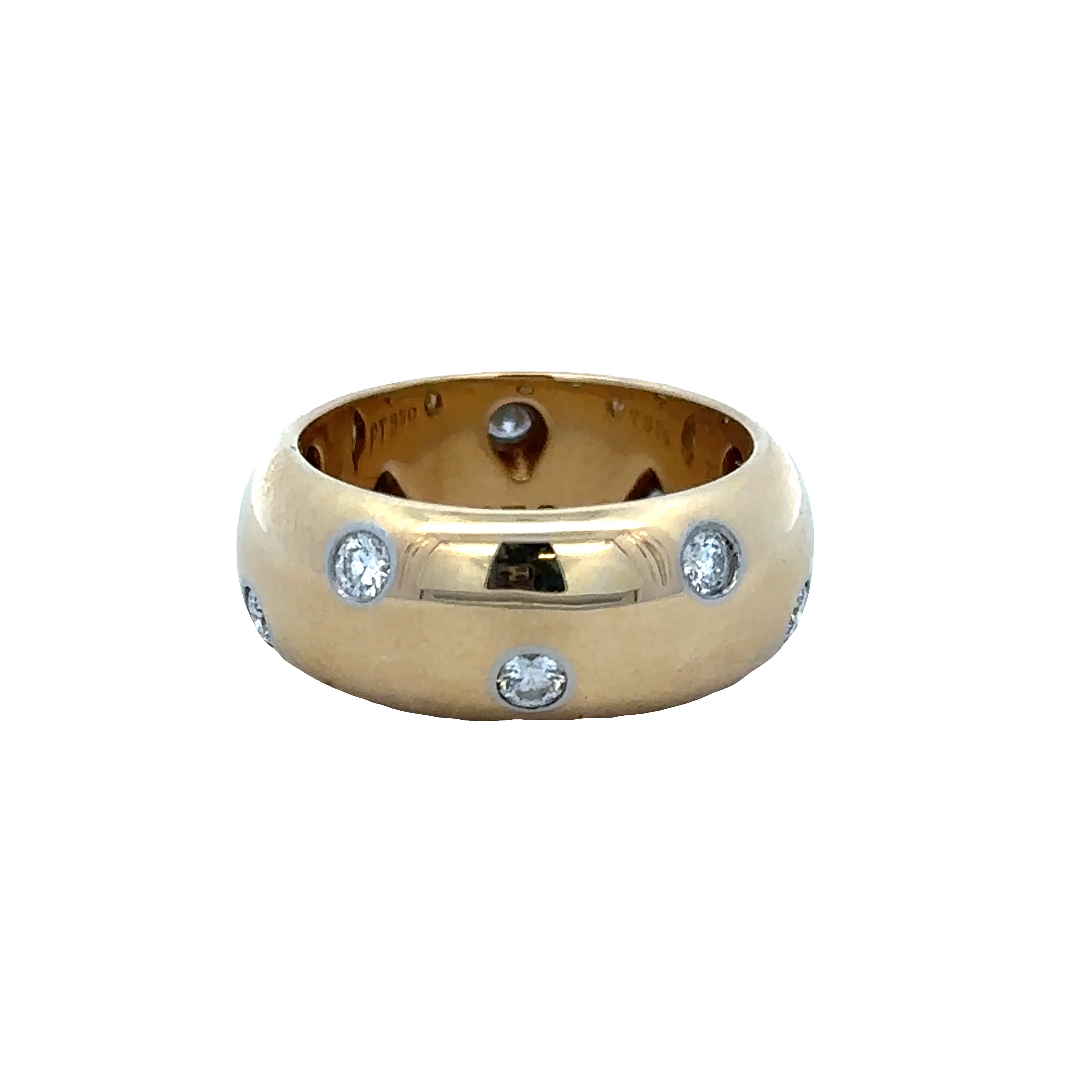 Estate Tiffany & Co. 18k Yellow Gold “Etoile” Diamond Band – Fits Like 5.25–5.5