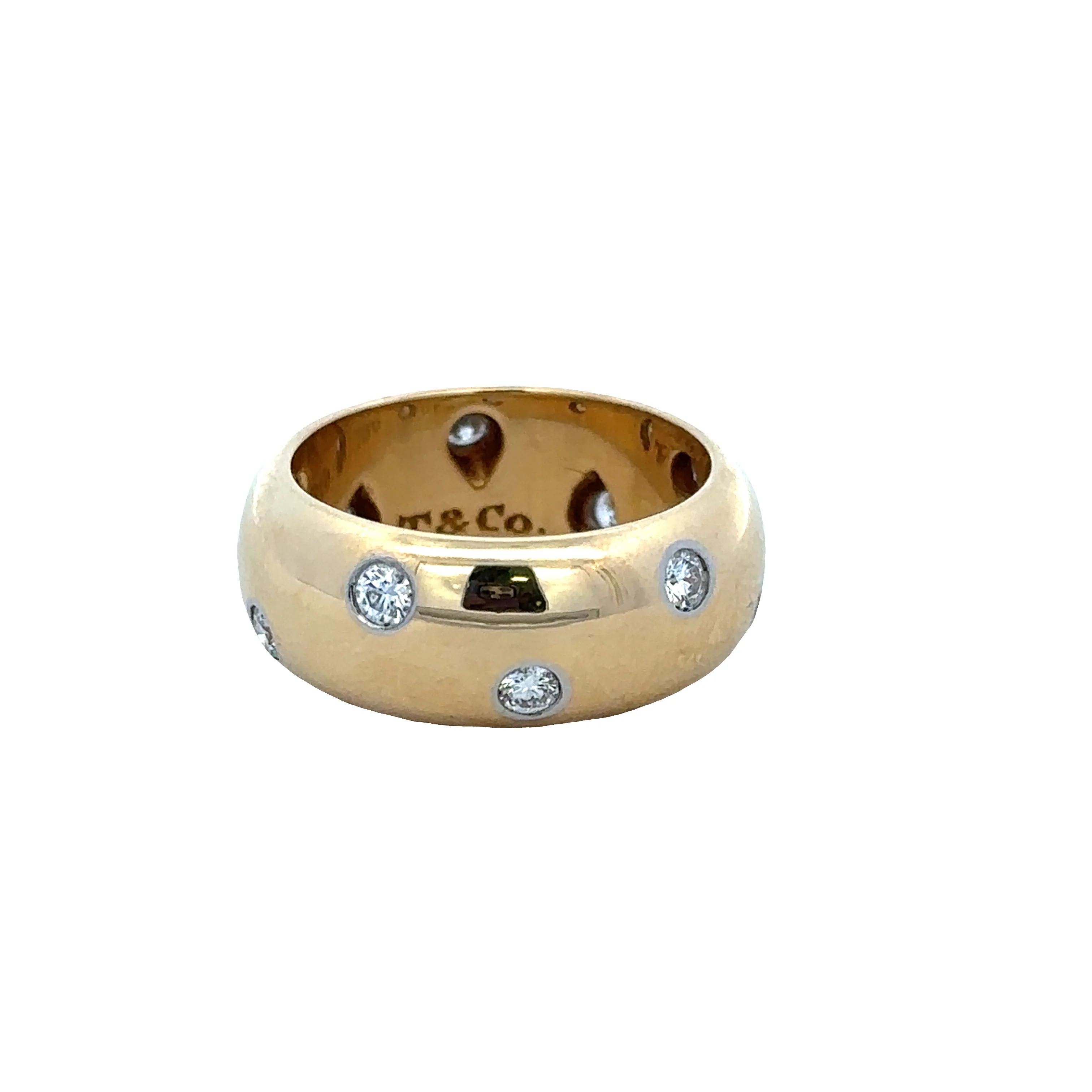 Estate Tiffany & Co. 18k Yellow Gold “Etoile” Diamond Band – Fits Like 5.25–5.5 - Image 2