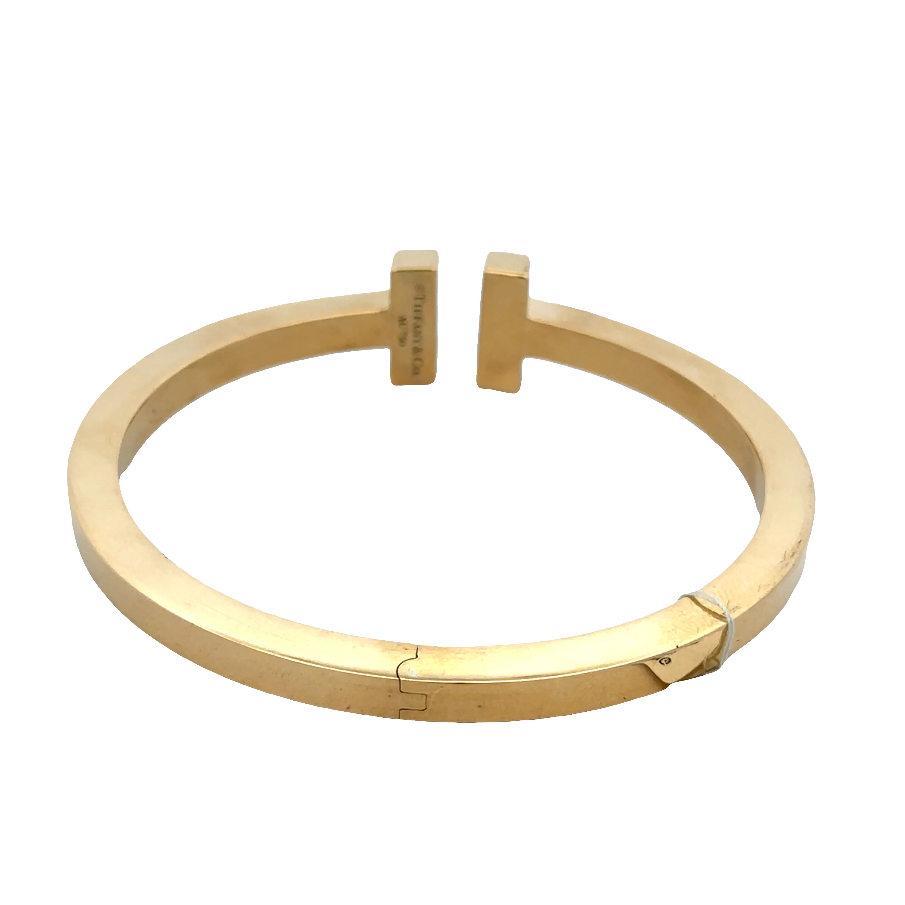 Estate Tiffany & Co. 18k Yellow Gold “T” Hinged Cuff Bracelet – 7" - Image 2