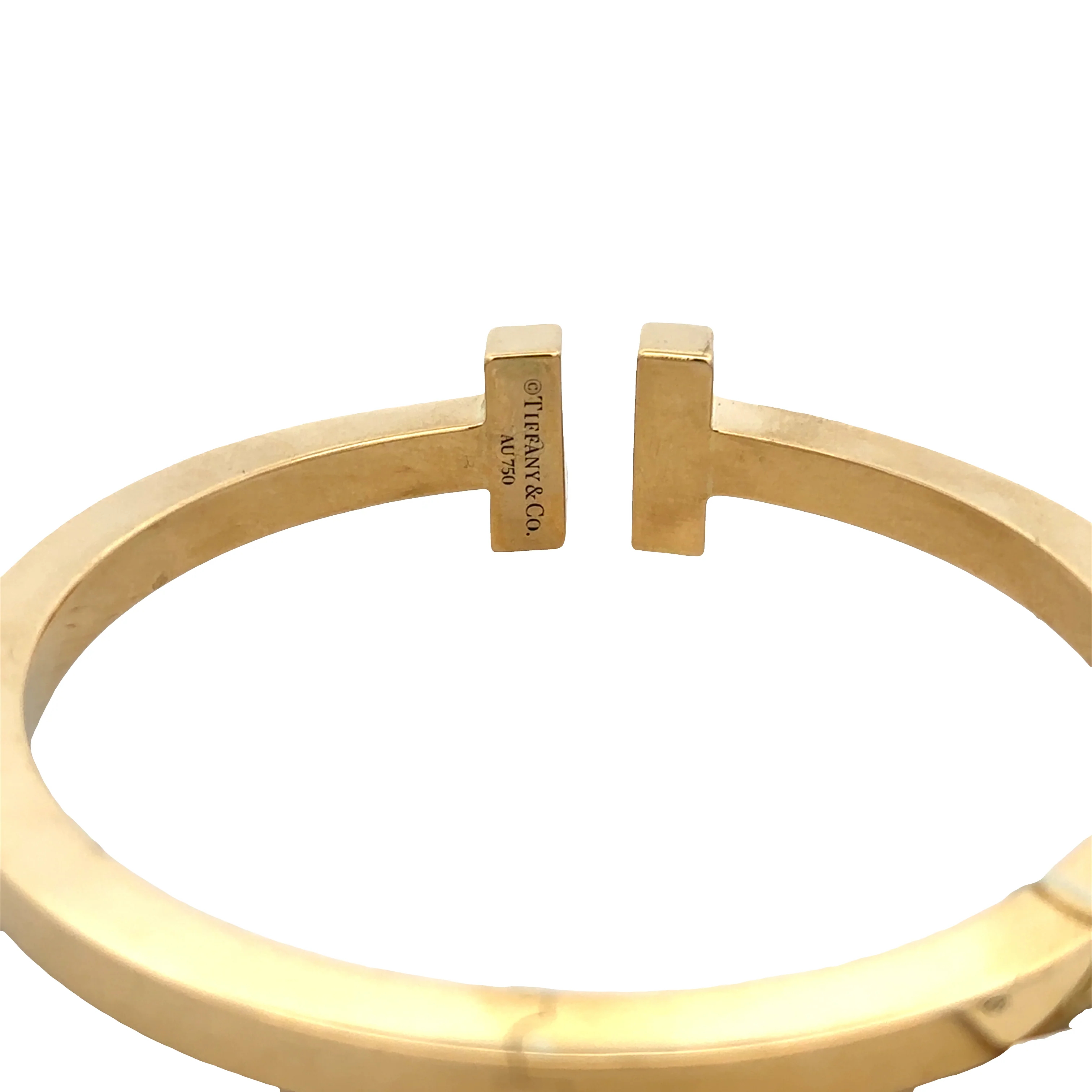 Estate Tiffany & Co. 18k Yellow Gold “T” Hinged Cuff Bracelet – 7" - Image 3