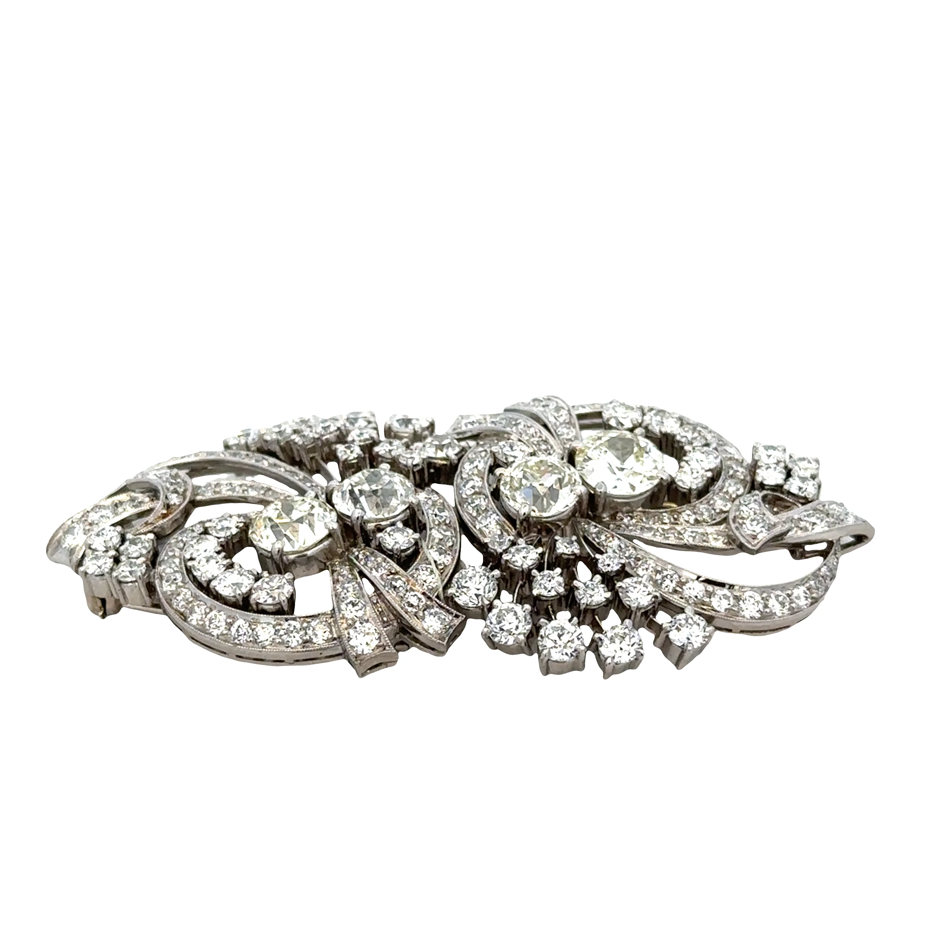 Estate Vintage 1940s-50s Raymond Yard Diamond Clips - Image 3