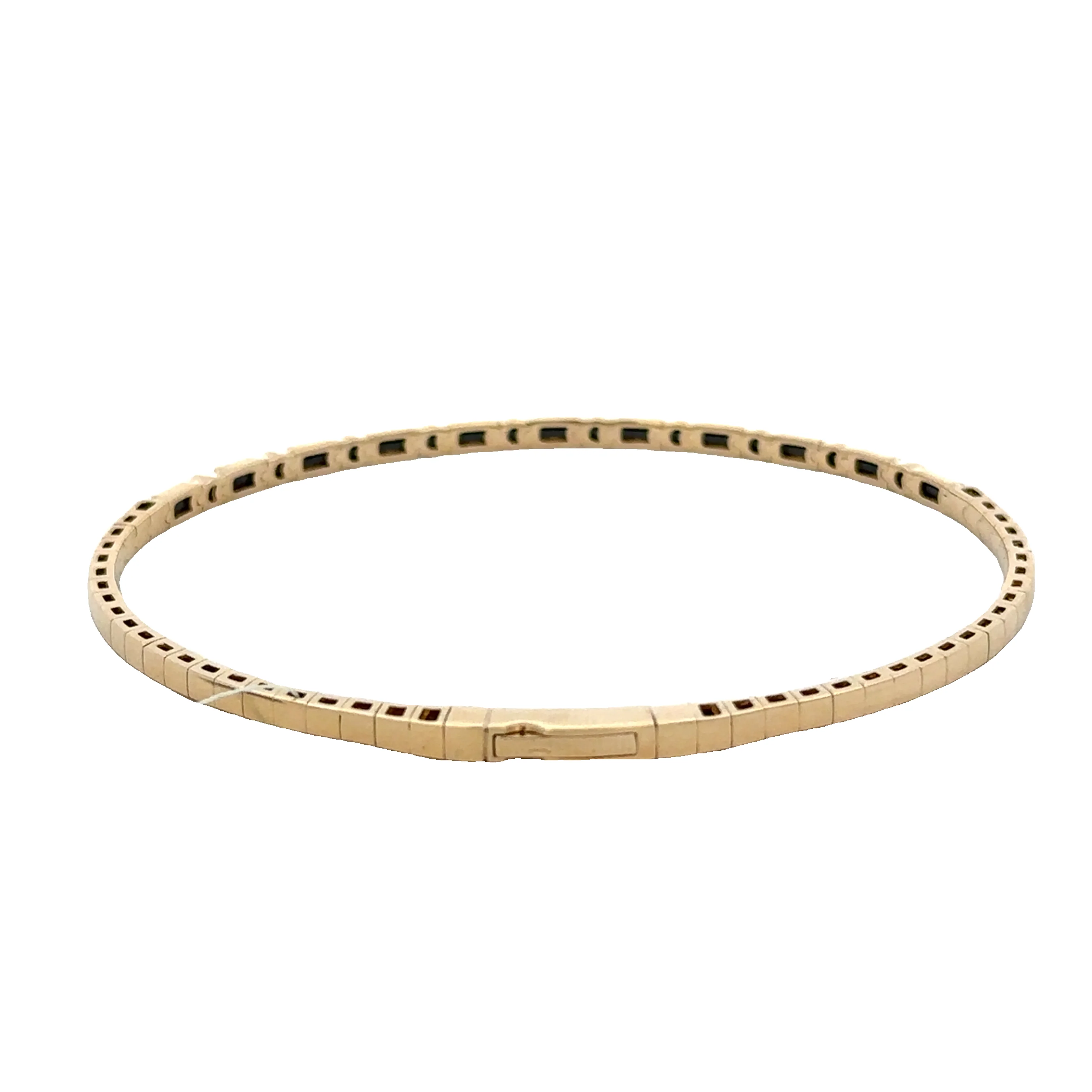 Flexible Diamond Bangle Bracelet in Yellow Gold - Image 2