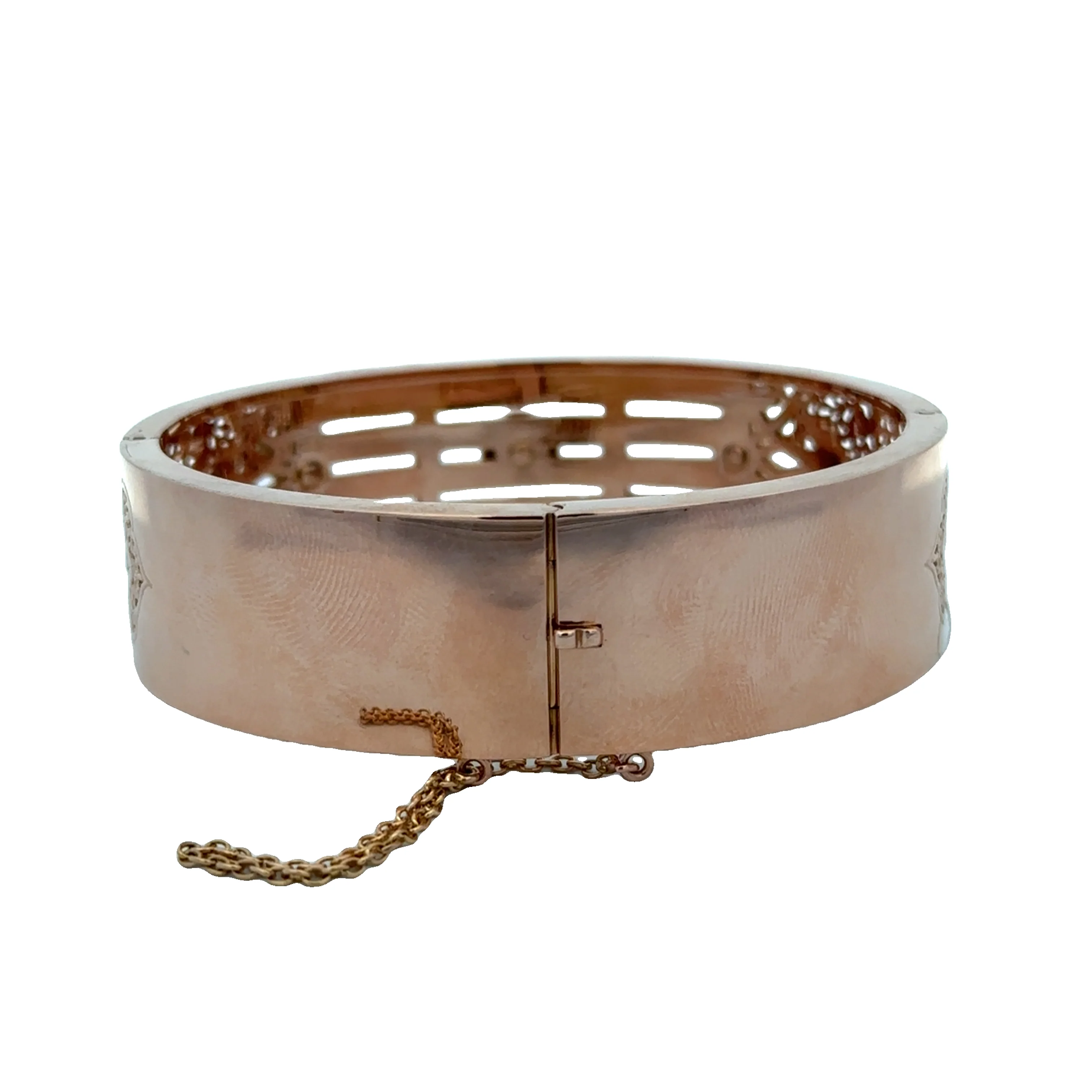 French Antique 18k Rose Gold Seed Pearl and Black Enamel Bracelet - Image 3
