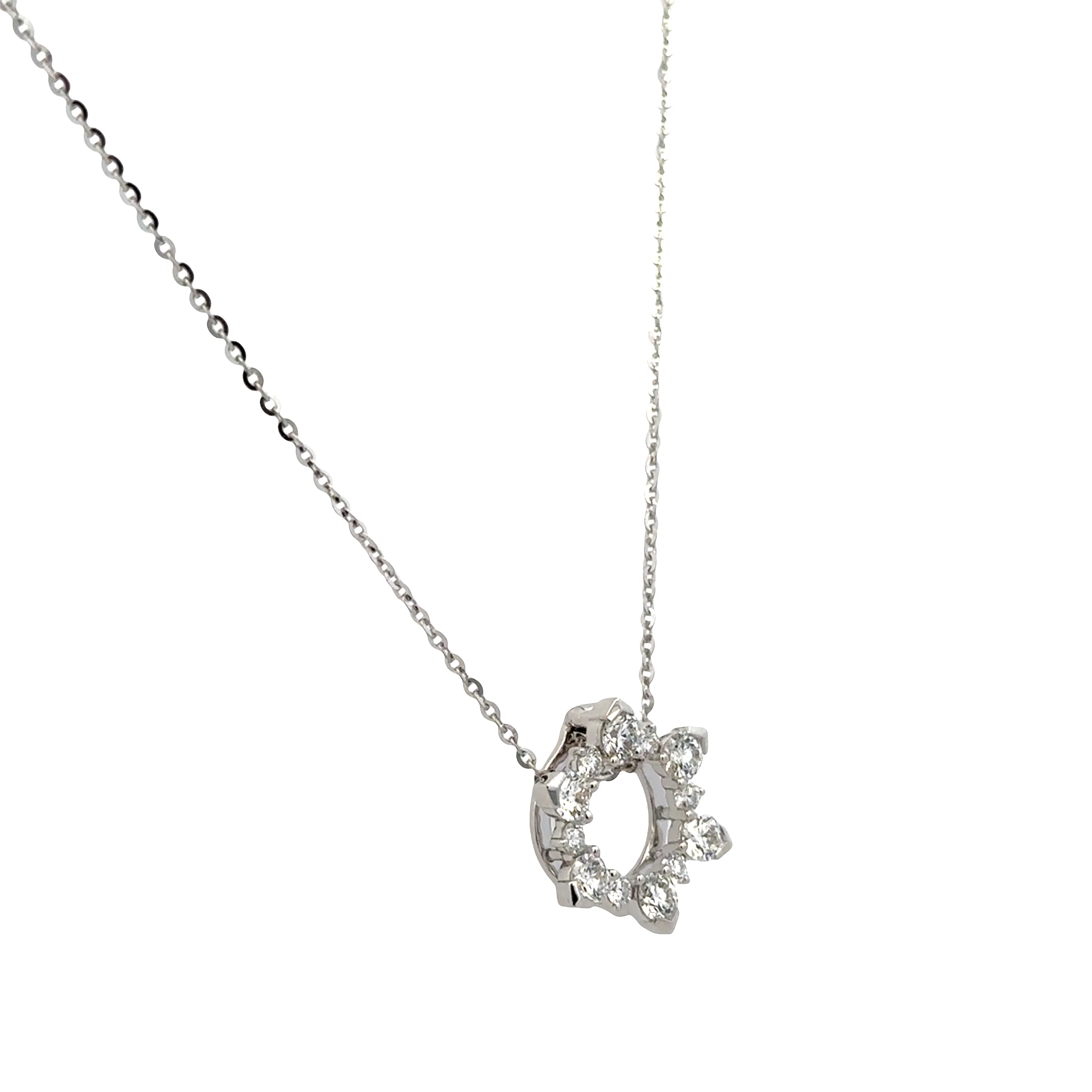 Hearts On Fire 18k White Gold Diamond Star Pendant Necklace – Adjustable 18" - Image 2