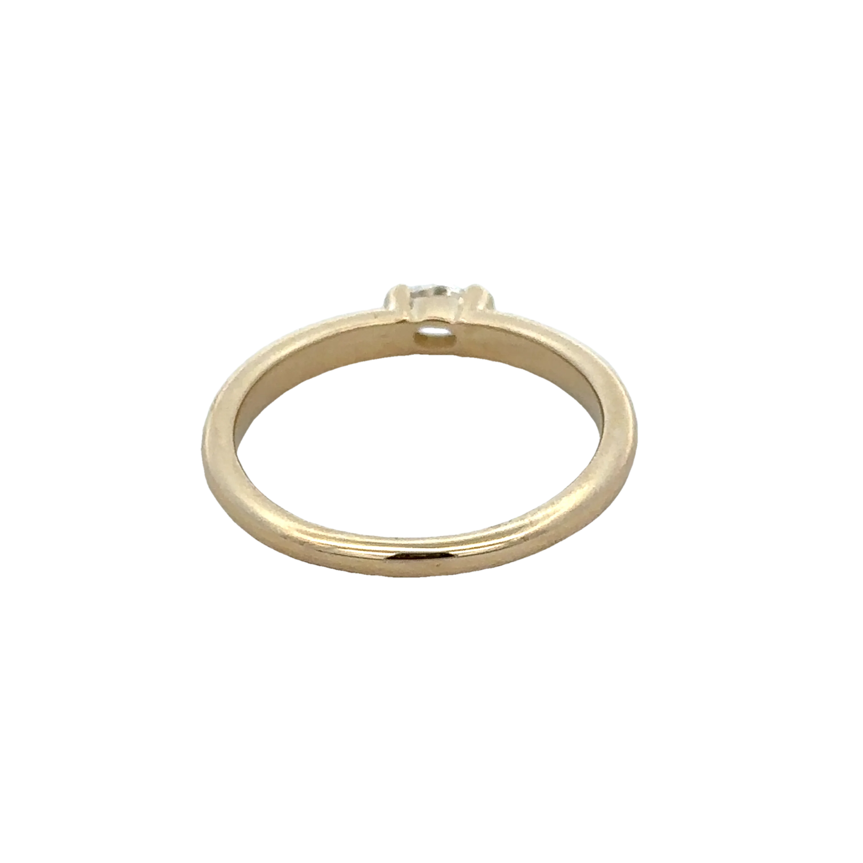 Oval Diamond Band Ring in Yellow Gold - Image 3