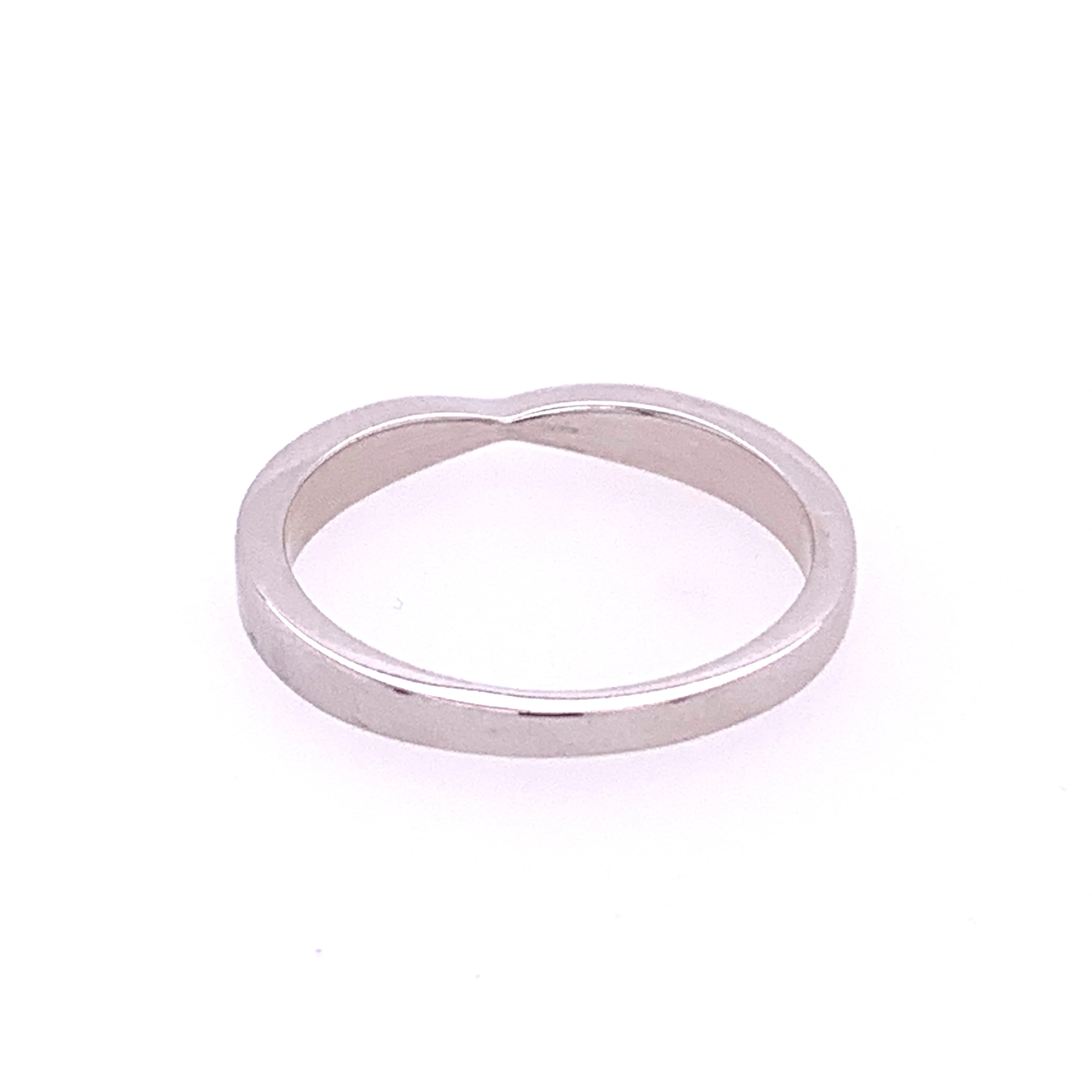 Pinched Diamond Band in White Gold - Image 3