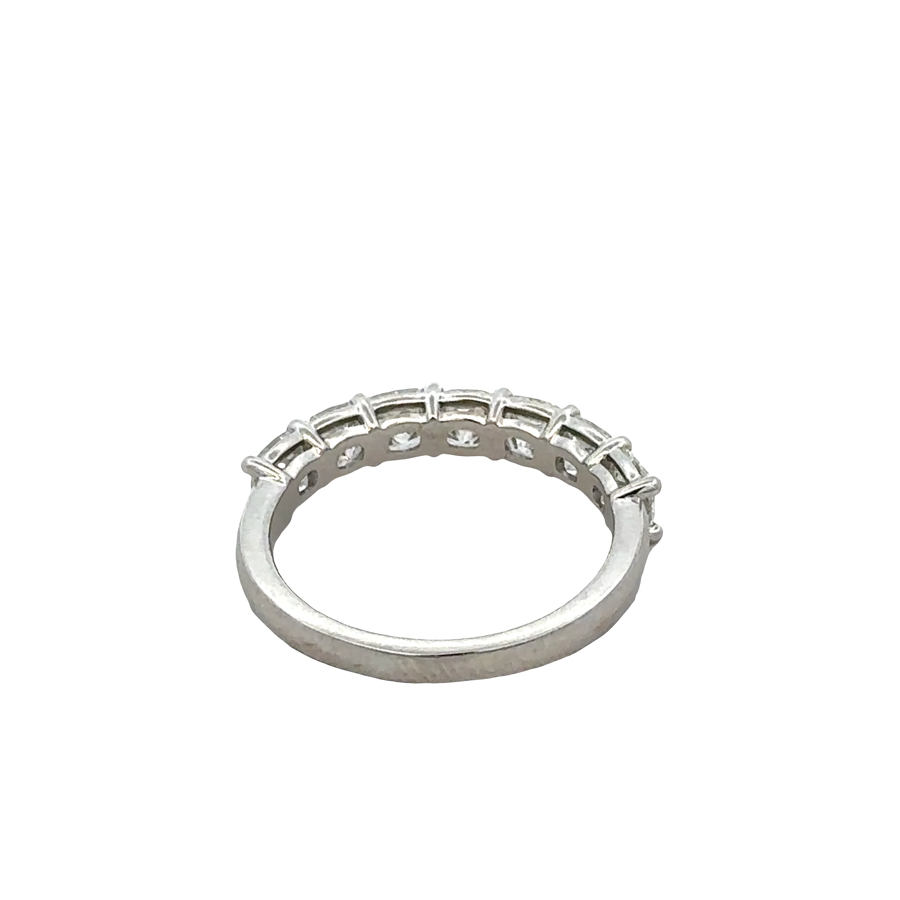 Platinum 2.10 Carat Cushion Cut Diamond Wedding Band – Size 7 - Image 3