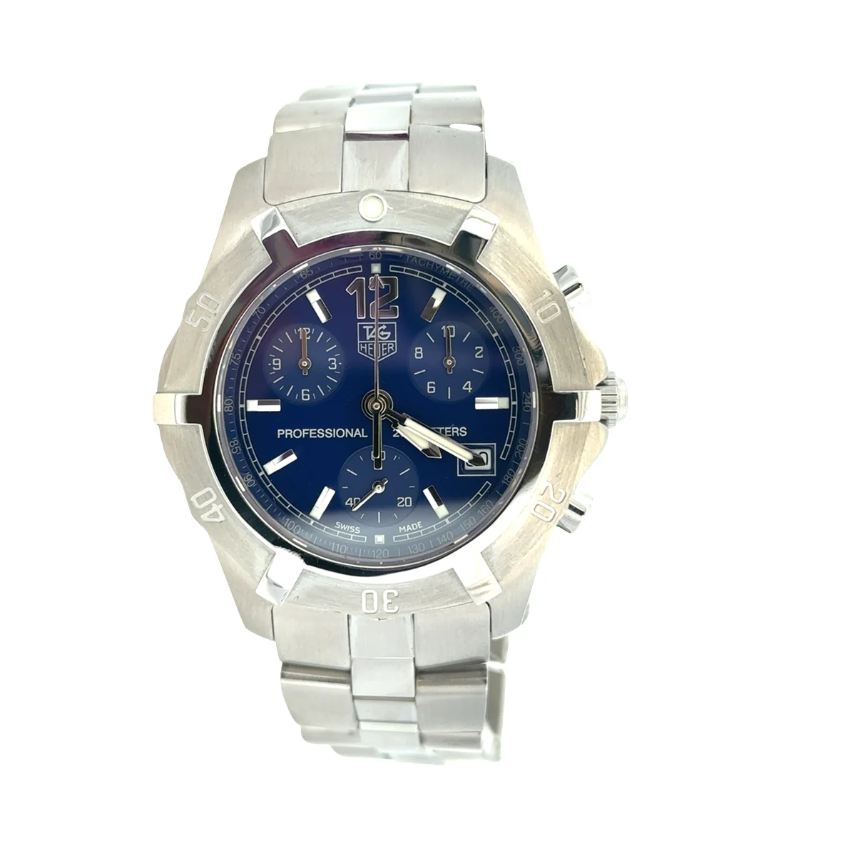 Pre-Owned TAG Heuer Professional 2000 Exclusive Chronograph Stainless Steel Wristwatch