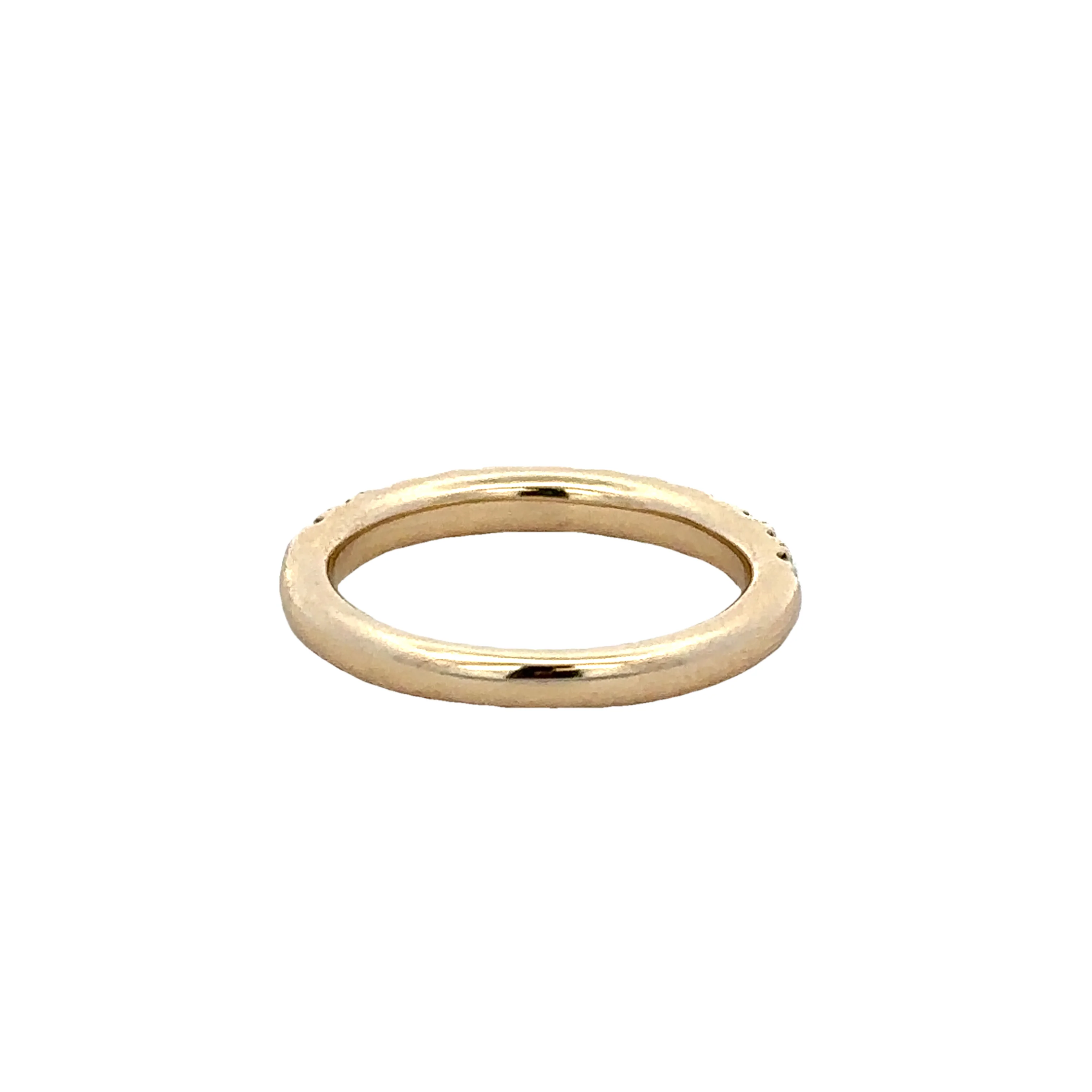Round Brilliant Cut Diamond Band in Yellow Gold - Image 3