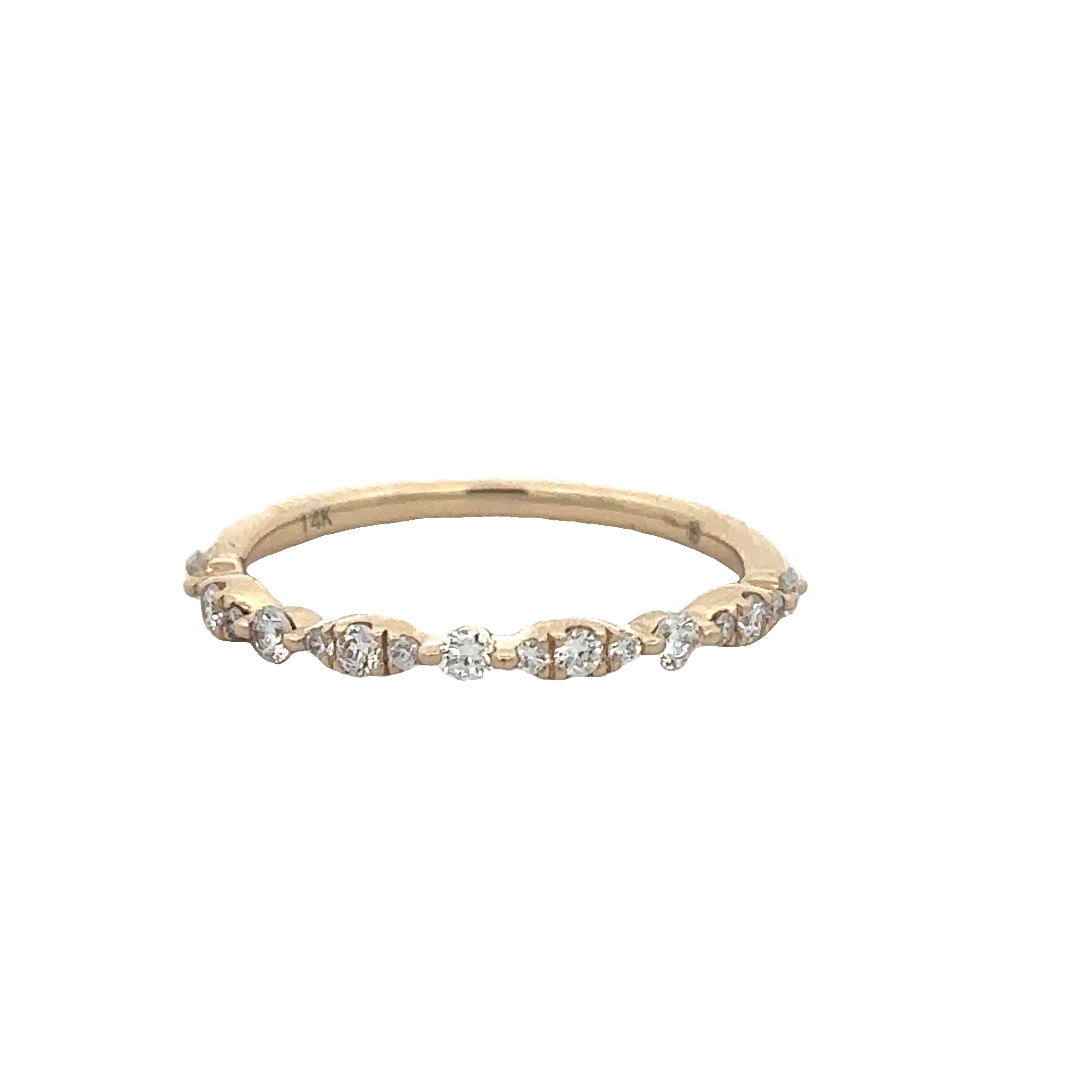Skinny Diamond Band in Yellow Gold