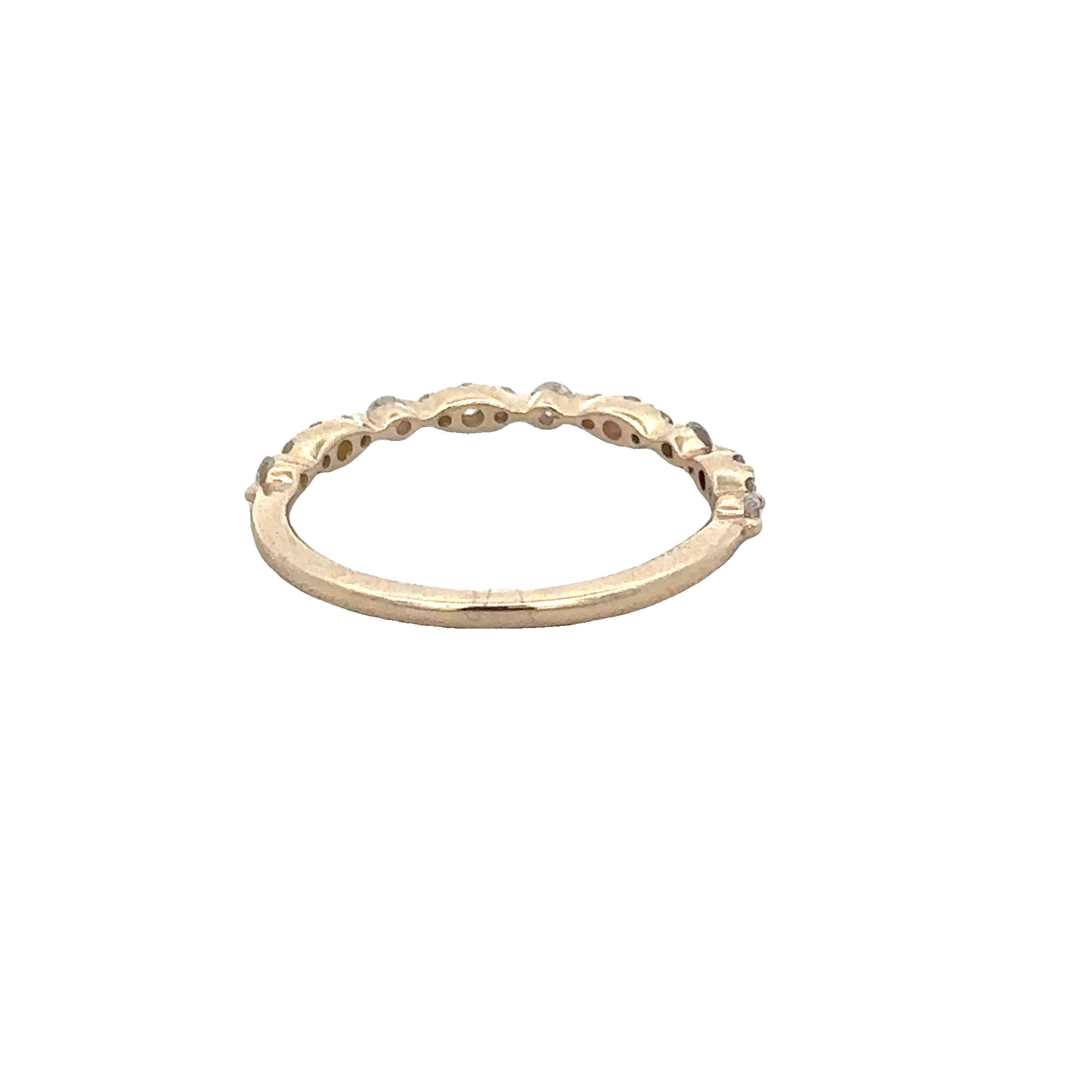 Skinny Diamond Band in Yellow Gold - Image 3