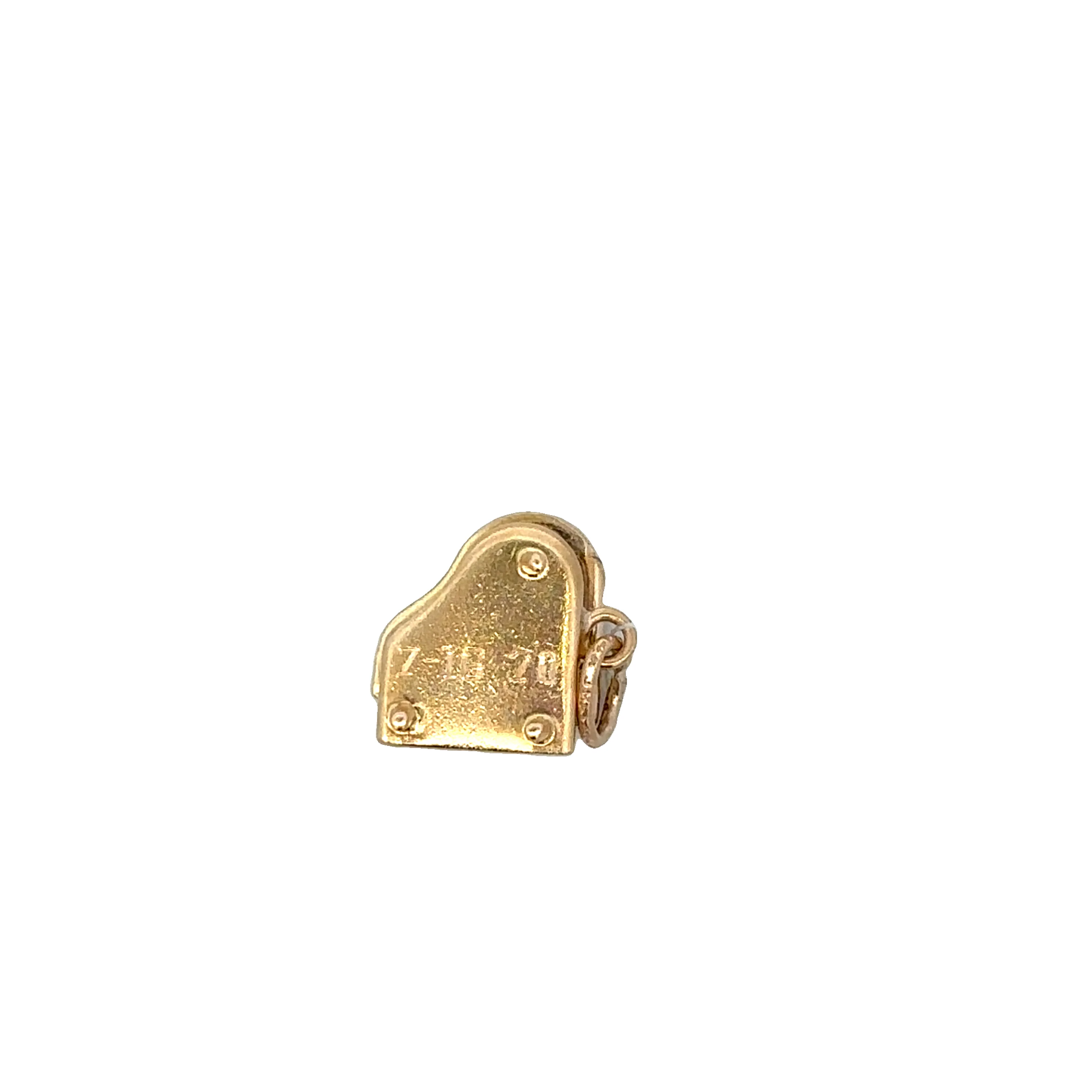Vintage Enameled Grand Piano Charm in Yellow Gold - Image 4