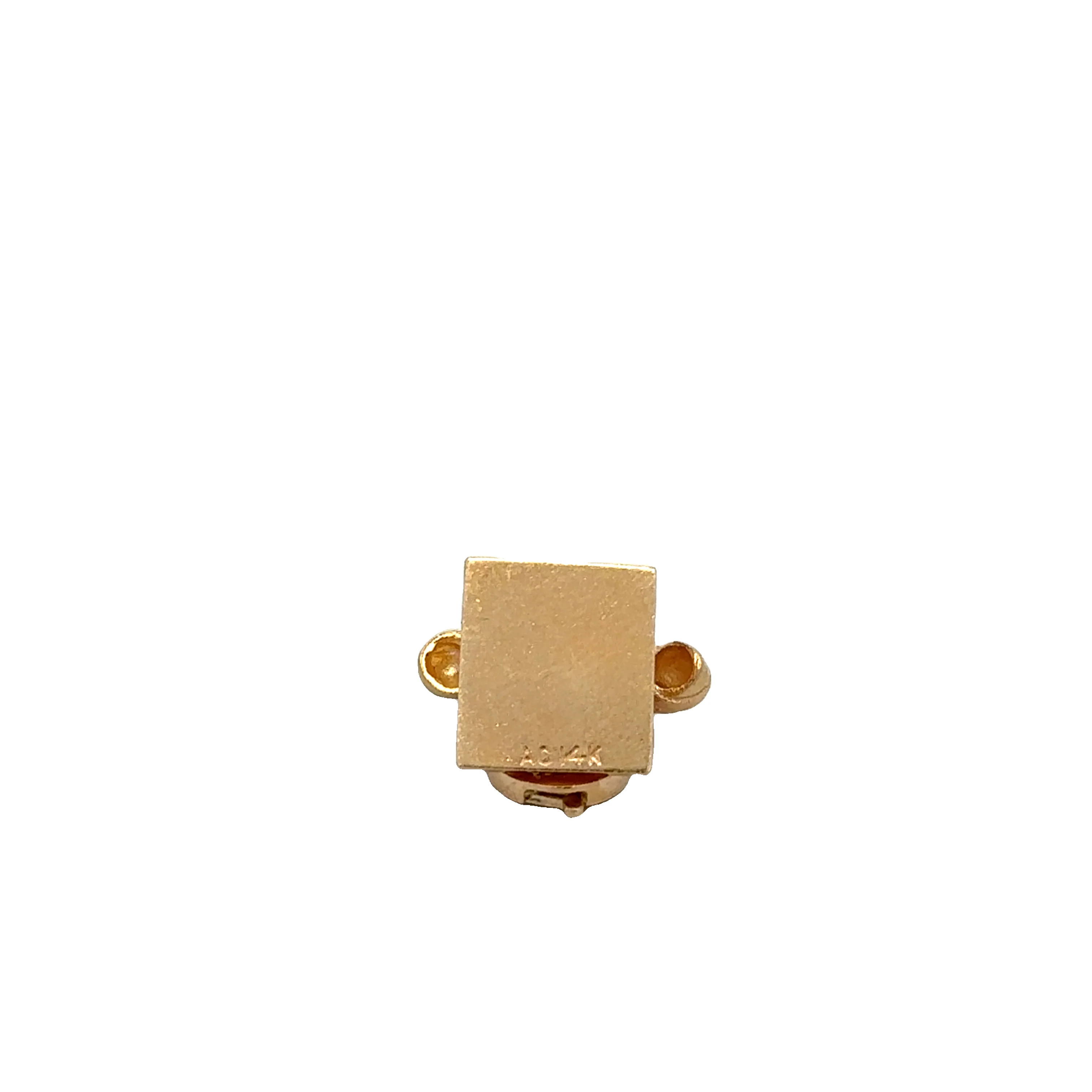 Vintage Enameled Rotary Telephone Charm in Yellow Gold - Image 3