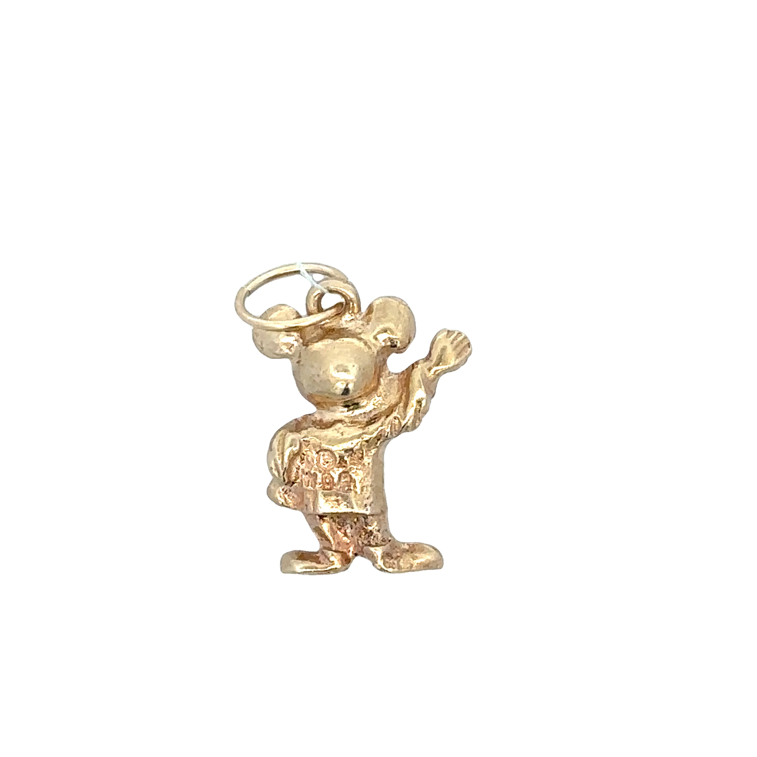 Vintage Mickey Mouse Charm in Yellow Gold - Image 3