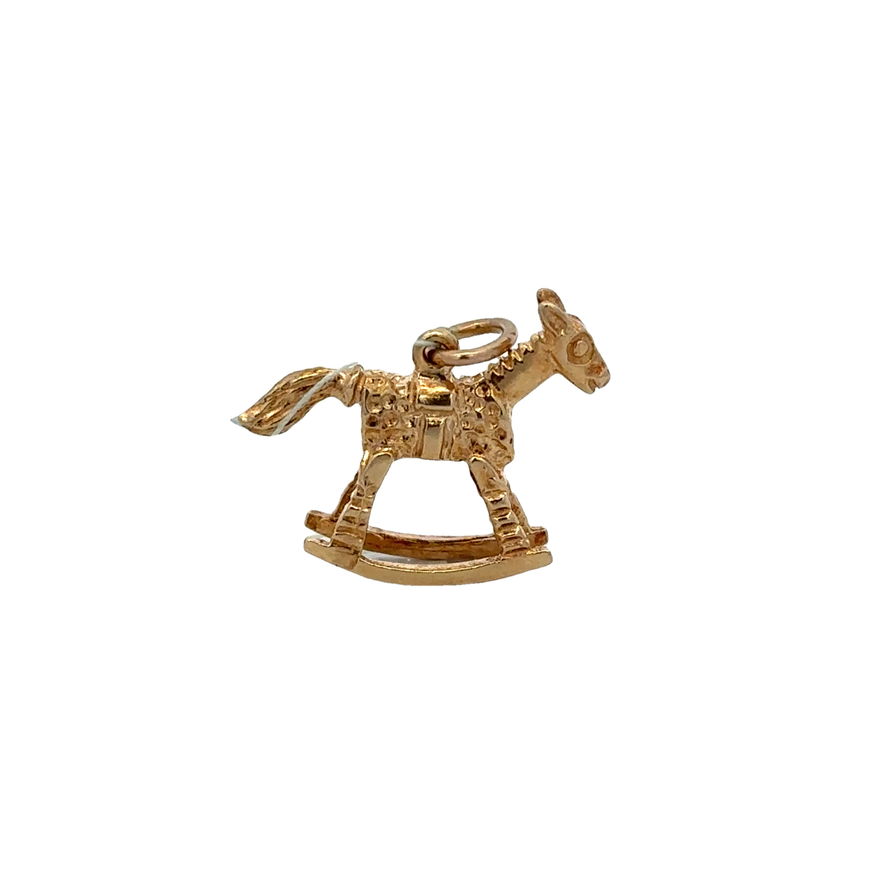 Vintage Rocking Horse Charm in Yellow Gold - Image 4