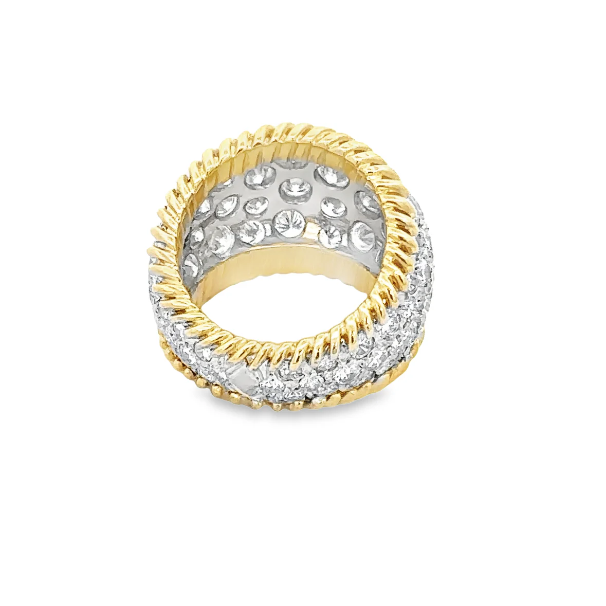 Wide 7.0 CTW Pave Set Diamond Band in 18k Gold - Image 3